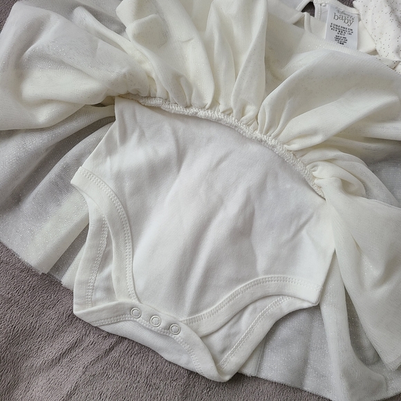 🆕️Disney Baby Snowflake Tutu Bodysuit Dress and Bow - Picture 6 of 13